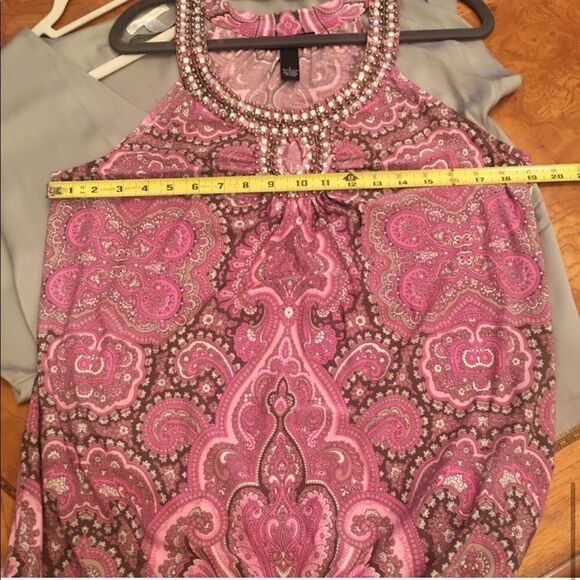 GORGEOUS CRYSTAL Silk Tank w Stretch! - Picture 7 of 16